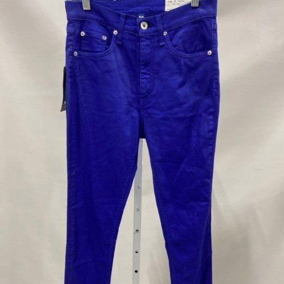 rag & bone High Rise Ankle - Coated Blue - Picture 2 of 7